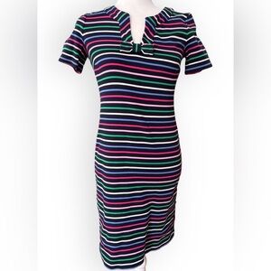 Talbots Cotton Striped Knit Dress Size XS